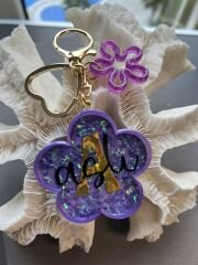 Soft Bloom - Purple Bloom Kabartmalı Çiçek Anahtarlık