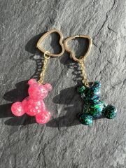 Rosy Teddy Işıltılı Anahtarlık