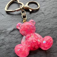 Rosy Teddy Işıltılı Anahtarlık