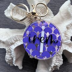 Violetta Işıltılı Anahtarlık