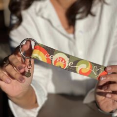 Retroverse Kumaş Anahtarlık