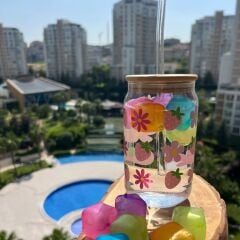 Bloomies Bambu Kapaklı Bardak