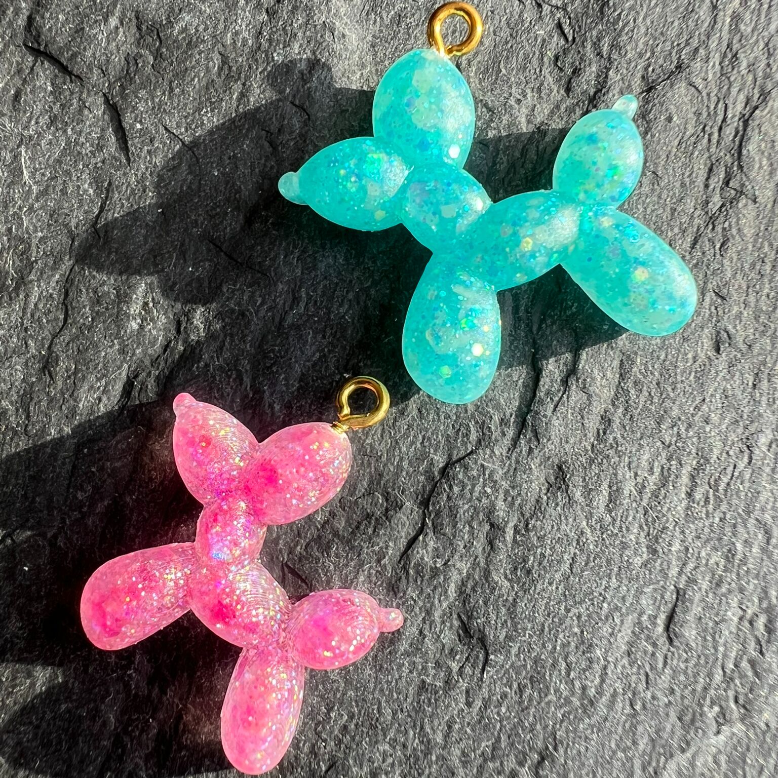 Sparkle Balloon Dog Charm